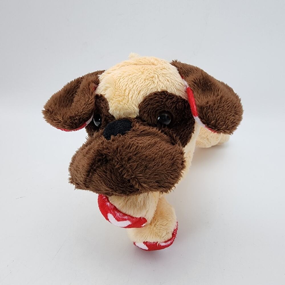Animal Adventure Boxer Dog Plush Stuffed Lovey Toy 9" Hearts on Feet Ears 2019